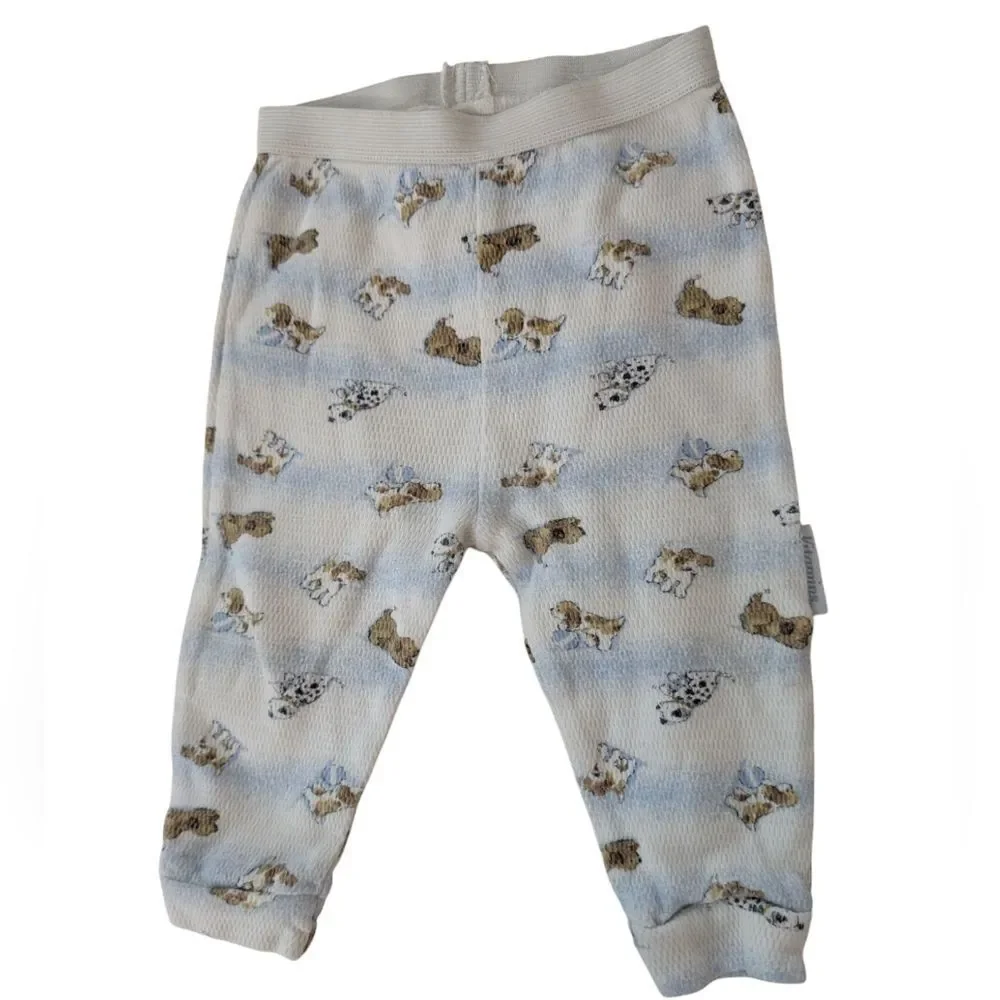 Y2K Infant Thermal Dog Print Pajama Set Size 6/9 Months
